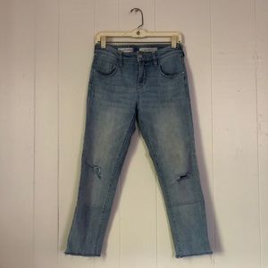 Pilcro light wash distressed jeans